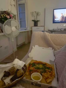 Bella Hadid Shares photos from hospital bed on Instagram. Image Credit: Bella Hadid/Instagram