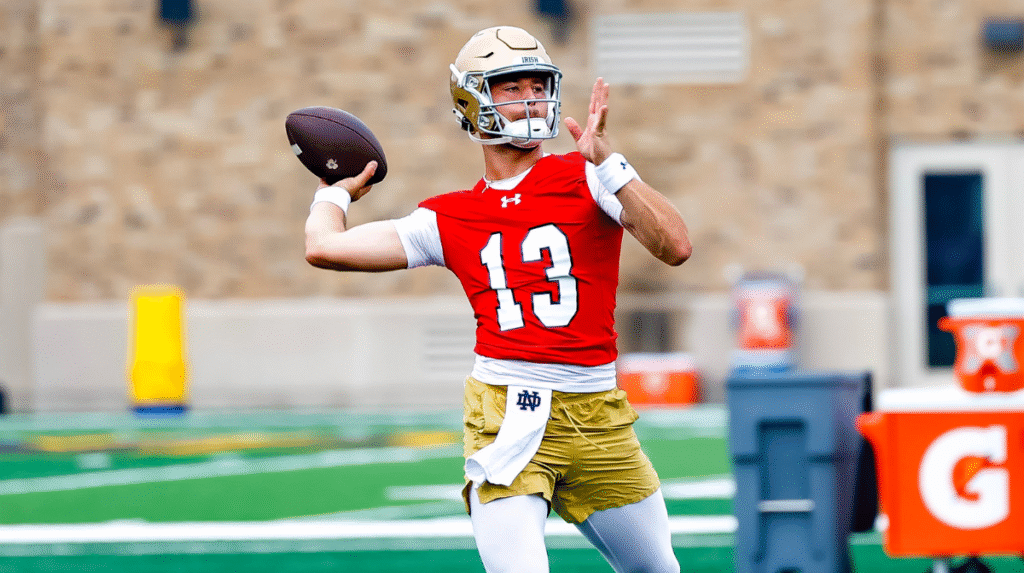 CJ Carr, Notre Dame’s starting quarterback
