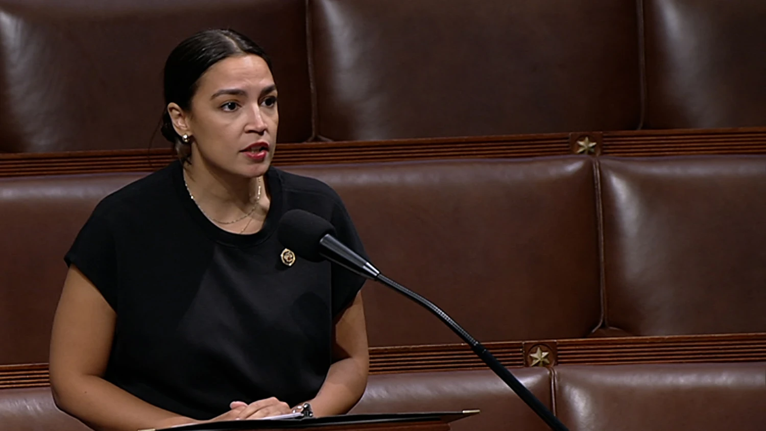 Rep. AOC spoke out on the House floor about the resolution honoring conservative activist Charlie Kirk while also condemning the "all-out assault on free speech across the country." Image Credit: NBC News