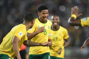 South Africa national team, Bafana in celebration. Photo Credit- Pulse Sports