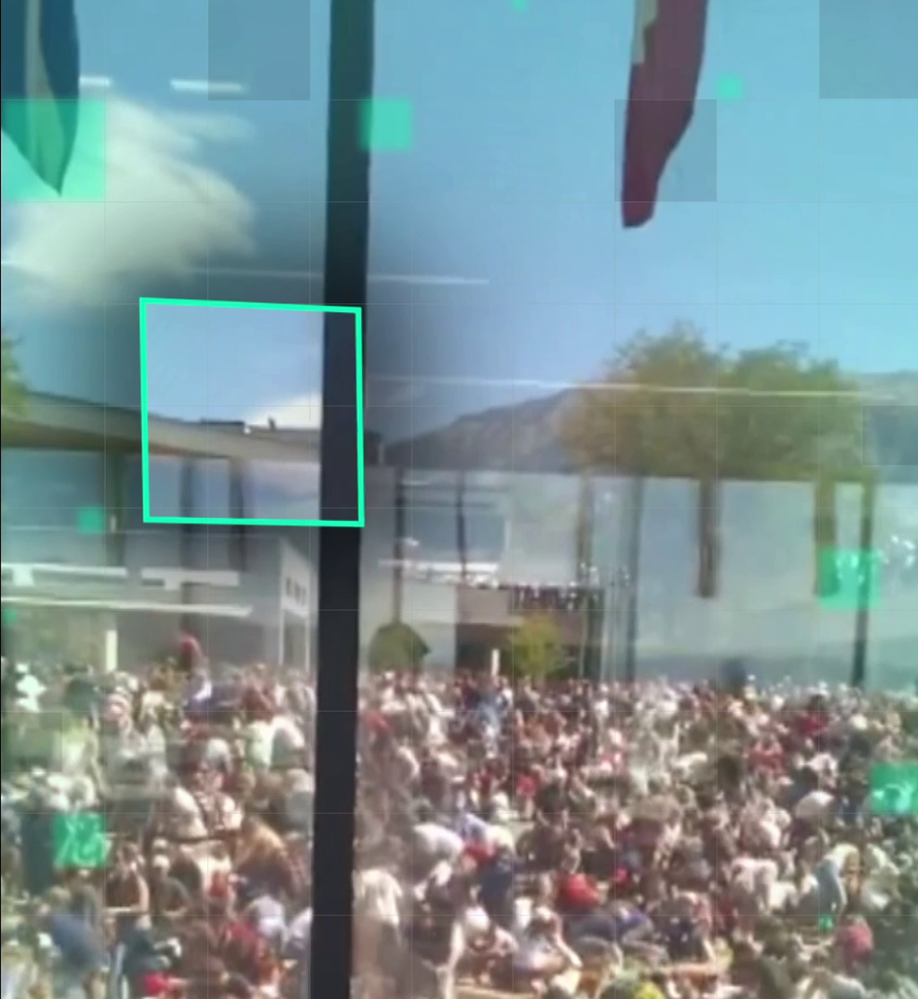 If the shooter fired from the edge of the roof, they would have a line of sight to where Charlie Kirk was sitting.