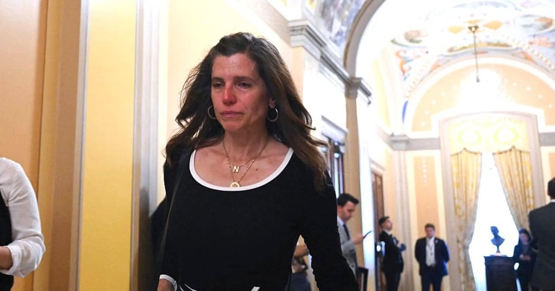 Rep. Nancy Mace pictured after leaving an Epstein victims’ briefing in Washington.