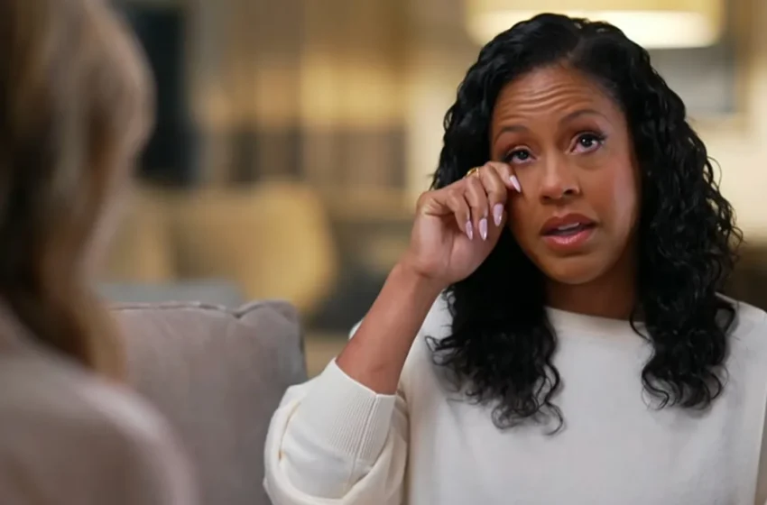 Sheinelle Jones gets emotional on 'Today.' Photo credit: NBC