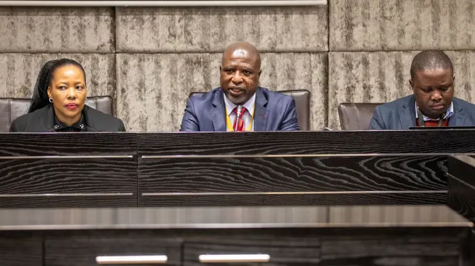 The ad hoc committee investigating allegations made by KZN Police Commissioner Lieutenant-General Nhlanhla Mkhwanazi elected Molapi Soviet Lekganyane as its chairperson on 5 August 2025. Photo Credit- EWN