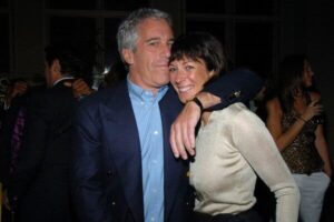 Ghislaine Maxwell with Jeffrey Epstein in New York in 2005. Ms. Maxwell is currently serving a 20-year prison sentence after being convicted in 2021 on federal charges related to facilitating his crimes.Credit...Joe Schildhorn/Patrick McMullan, via Getty Images