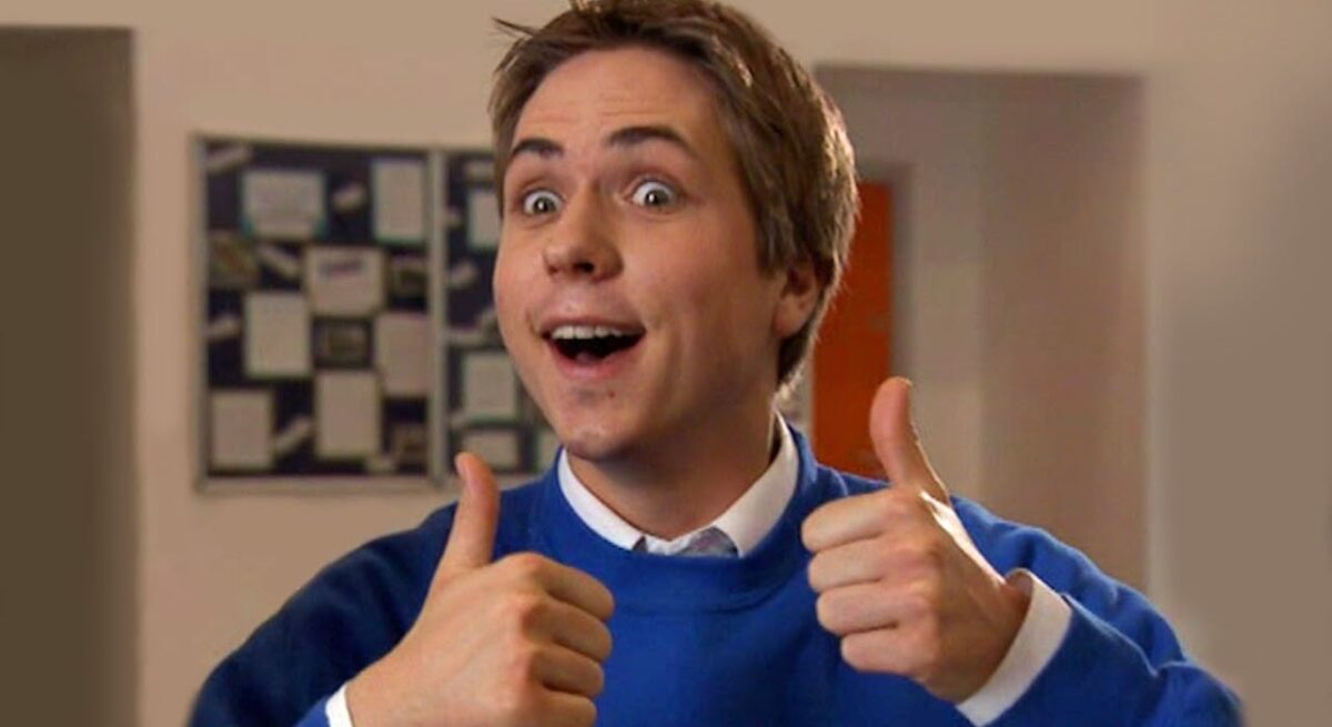 Joe Thomas in as Simon Cooper in The Inbetweeners