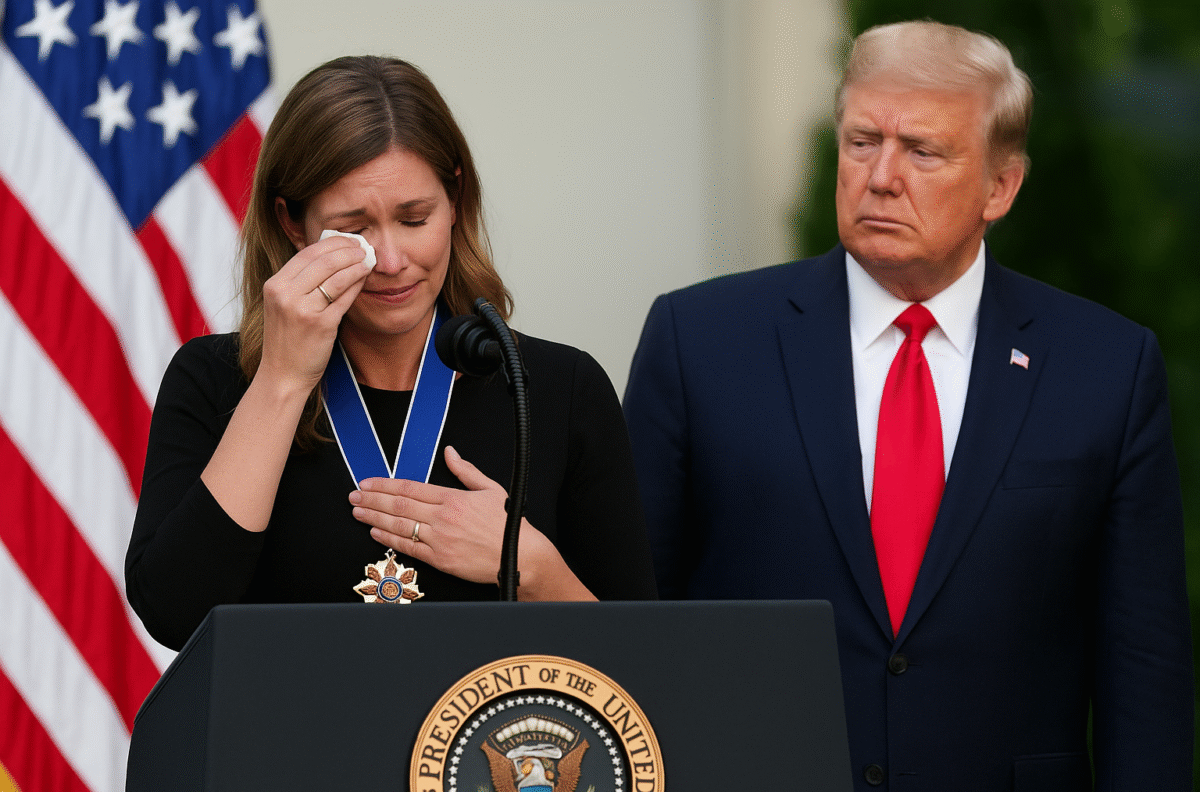  What did Erika Kirk say as she accepts Charlie Kirk’s Medal of Freedom on his 32nd birthday?