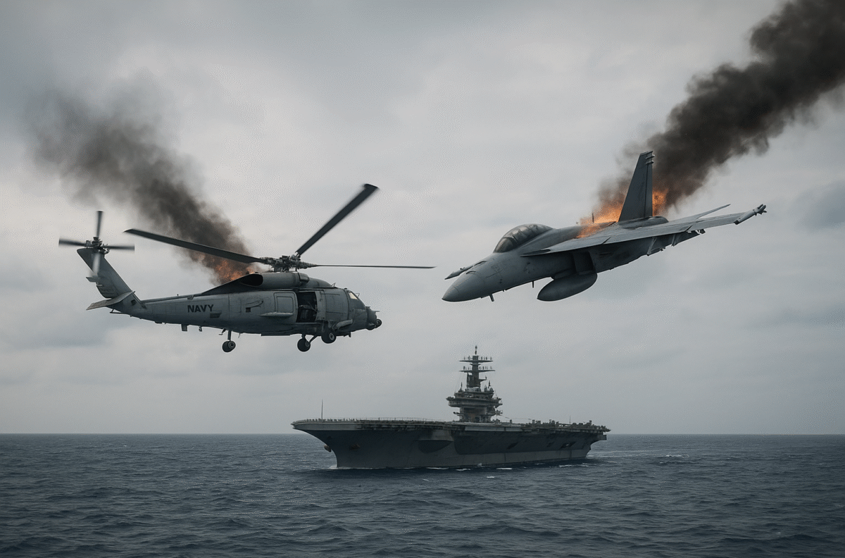 Why did two U.S. Navy aircraft crash within minutes in the South China Sea? Shocking details emerge