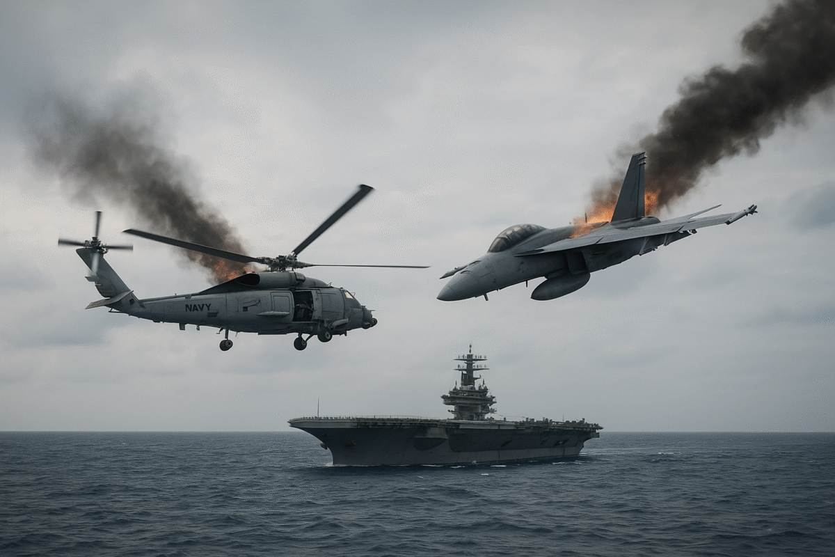 Why did two U.S. Navy aircraft crash within minutes in the South China Sea? Shocking details emerge
