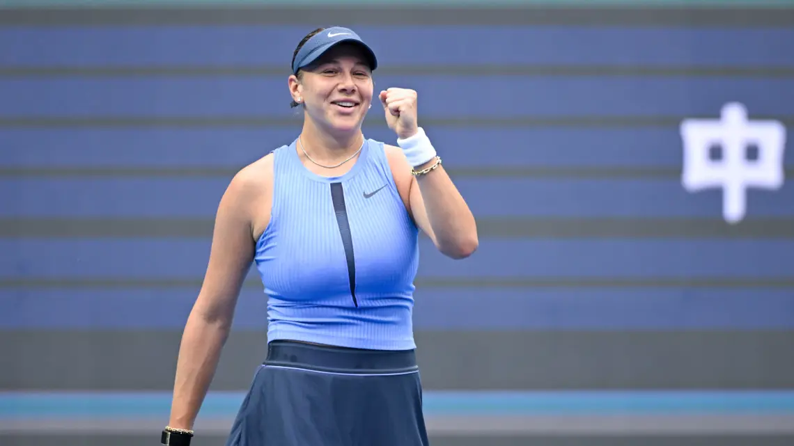Amanda Anisimova celebrates her victory in China Open semifinal. Photo Credit- Super Sports