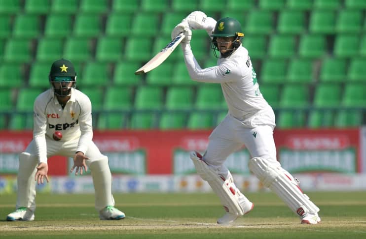 Ryan Rickleton advances South Africa in cricket match against Pakistan. Photo Credit- A Sport