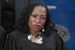 Supreme Court Justice Ketanji Brown Jackson attends the State of the Union in 2023. Tom Williams / CQ-Roll Call via Getty Images file