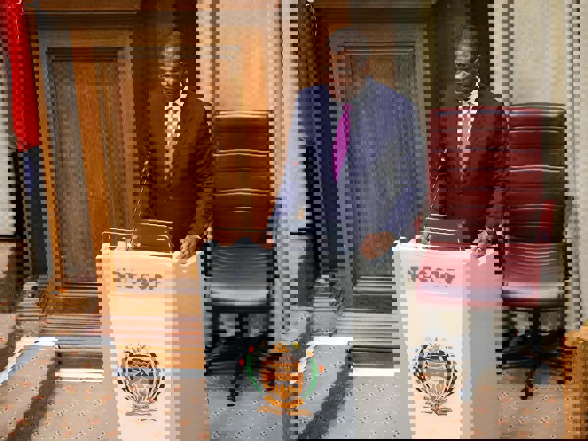 Deputy President Paul Mashatile answered questions in the NCOP in Parliament, Cape Town on 25 November 2025. Picture: @PMashatile/X