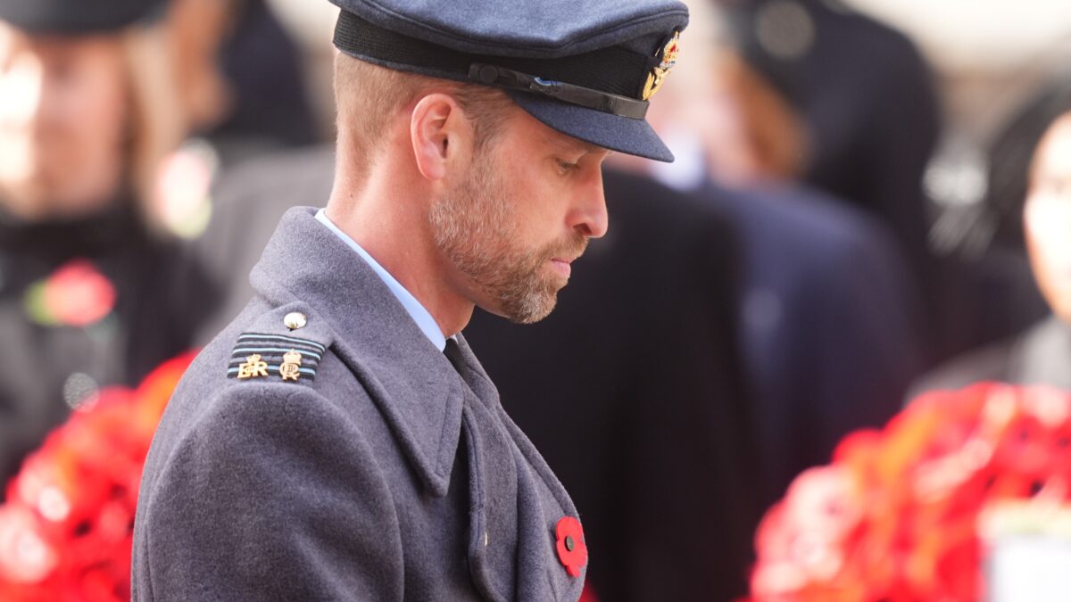 Prince William on Armistice Day. Credit: PA