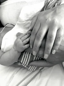 Alex Vesia and wife Kayla share a photo of their daughter.Alex Vesia/Instagram