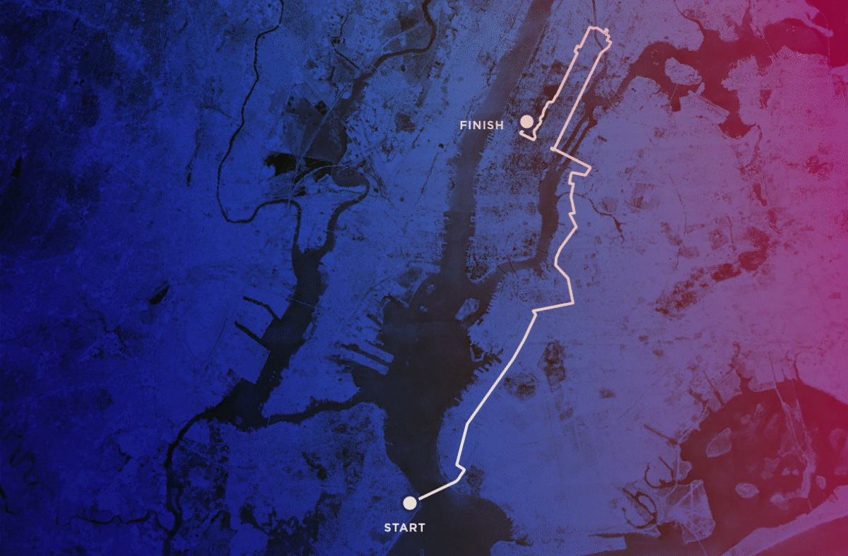 The NYC Marathon Map 2025. Image Source: NYRR