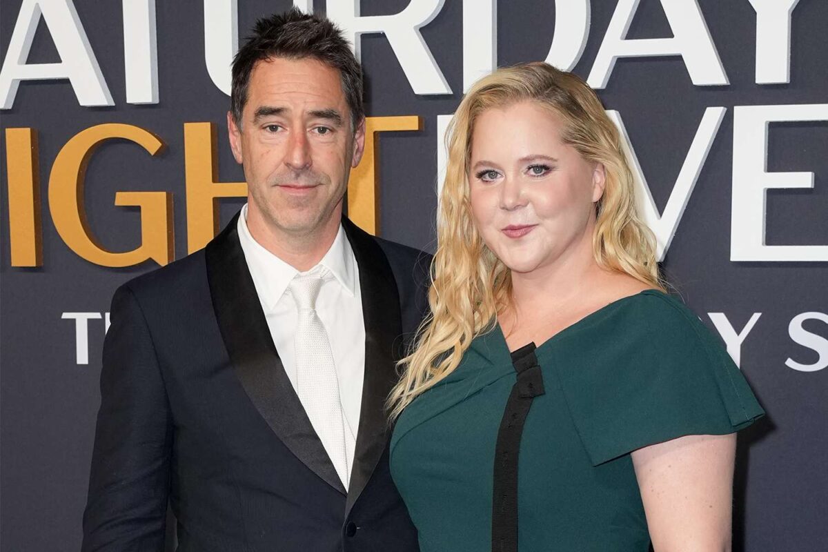 Chris Fischer and Amy Schumer on Feb. 16, 2025. Credit : John Nacion/Variety via Getty
