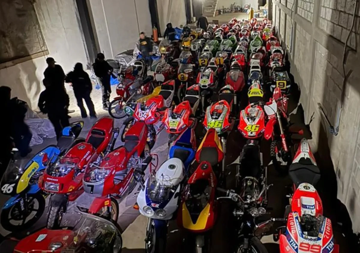 The FBI Los Angeles released an image on Dec. 29, 2025, of seized motorcycles it said were believed to belong to the fugitive Ryan Wedding. @FBILosAngeles/X