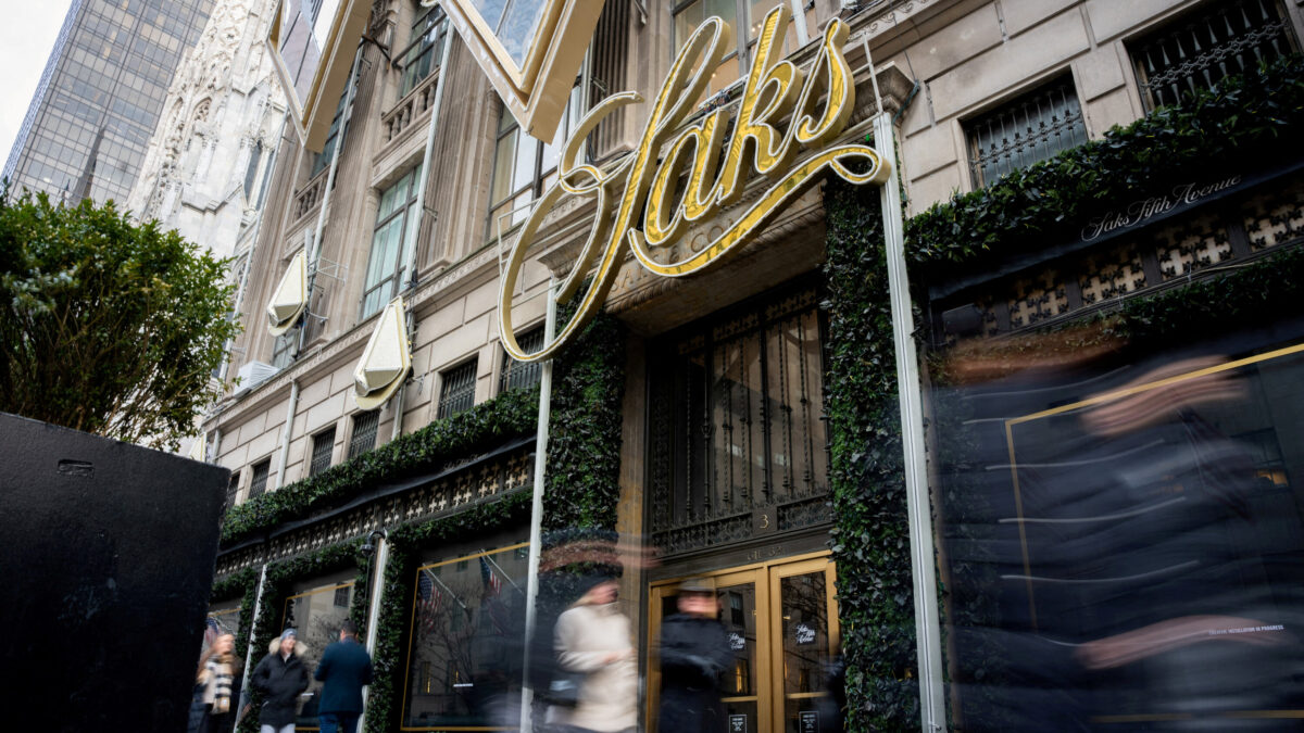 Saks Fifth Avenue in New York City was founded in 1924 as a jewel of American retail. The store stands across the street from Rockefeller Center.Credit...Angelina Katsanis/Reuters