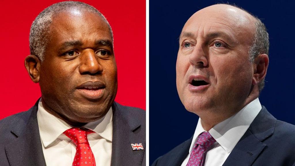 Andrew Griffith questions David Lammy during deputy PMQs