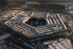 The Pentagon is seen from an airplane, Monday, Feb. 2, 2026, in Washington. Image Credit: Julia Demaree Nikhinson/Associated Press