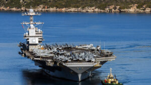 USS Gerald R. Ford aircraft carrier during deployment operations