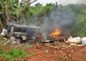 Scene of the deadly Abeokuta-Sango Expressway crash. Image Credit: Inside Sango/X