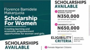 ₦1 million Florence Bamidele Makanjuola scholarship opens for Nigerian female students