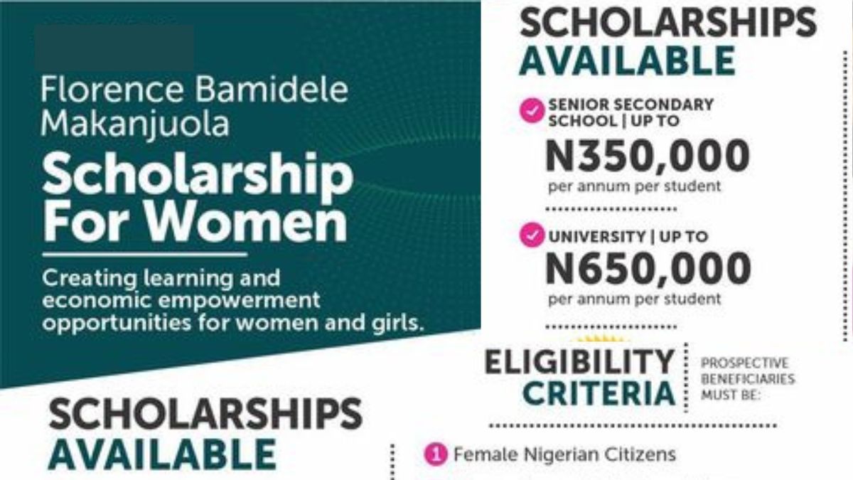 ₦1 million Florence Bamidele Makanjuola scholarship opens for Nigerian female students