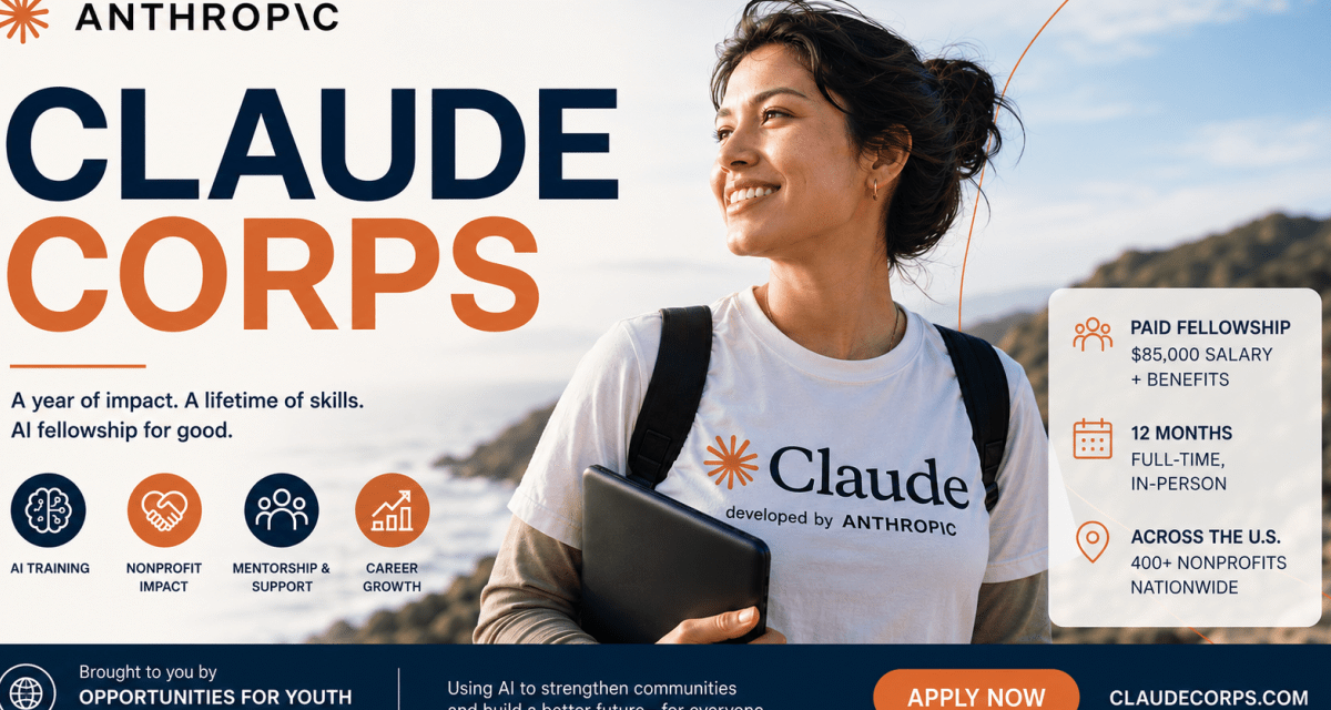  Claude Corps AI Fellowship 2026: Apply and Earn $85,000, Get AI Training From Anthropic