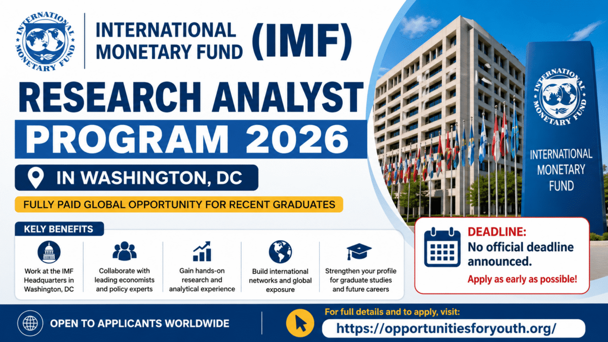 IMF opens global applications for its 2026 Research Analyst Program