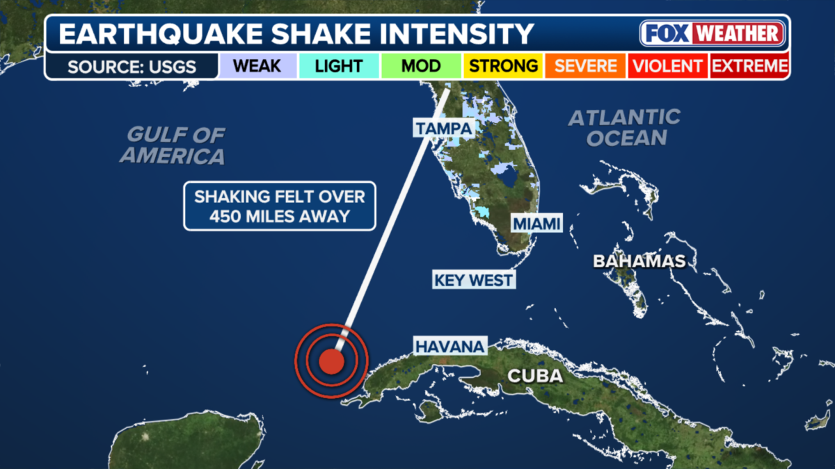 6.1 magnitude earthquake off Cuba felt across Florida.