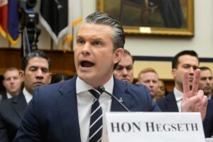 Secretary of Defense Pete Hegseth appears before a House Committee on Armed Services business meeting on the Department of Defense Fiscal Year 2027 on Capitol Hill, Wednesday, April 29, 2026, in Washington. Rod Lamkey Jr./AP