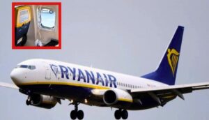 Ryanair plane made emergency landing in Greece after terrifying mid-air window failure. Image Credit: The News International