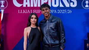 Inés García and Lamine Yamal. Image Credit: FC Barcelona