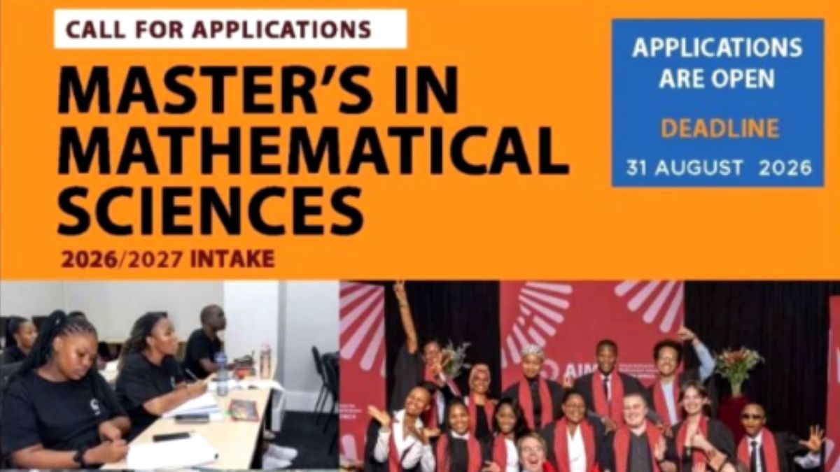 AIMS opens fully funded masters in Mathematical Sciences scholarship applications
