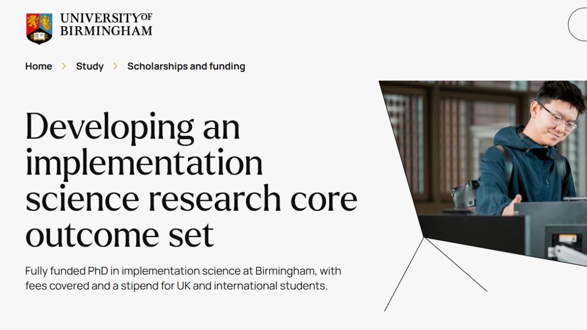 University of Birmingham opens fully funded PhD research scholarship for 2027