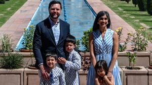 JD, Usha Vance and family in India. Image Credit: Getty Images