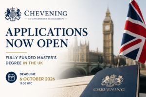 Chevening Scholarship 2027 applications are officially open