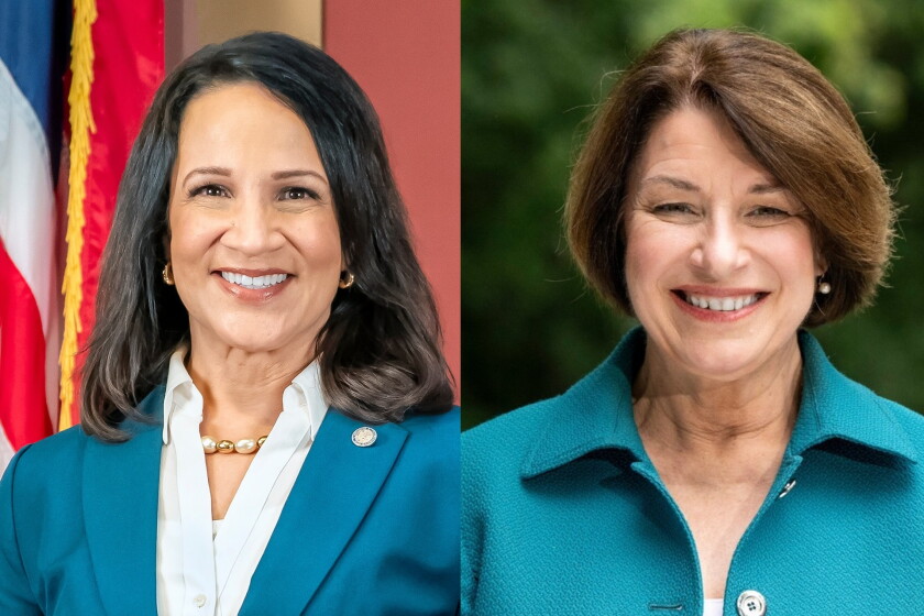 2026 Minnesota gubernatorial candidates Lisa Demuth, left, and Amy Klobuchar