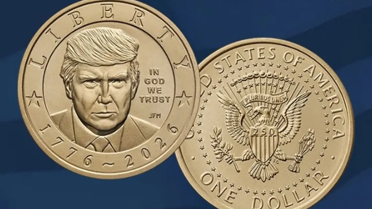 The 2026 Semiquincentennial President Donald J. Trump $1 Coin, 2 September 2026 - Copyright US Mint