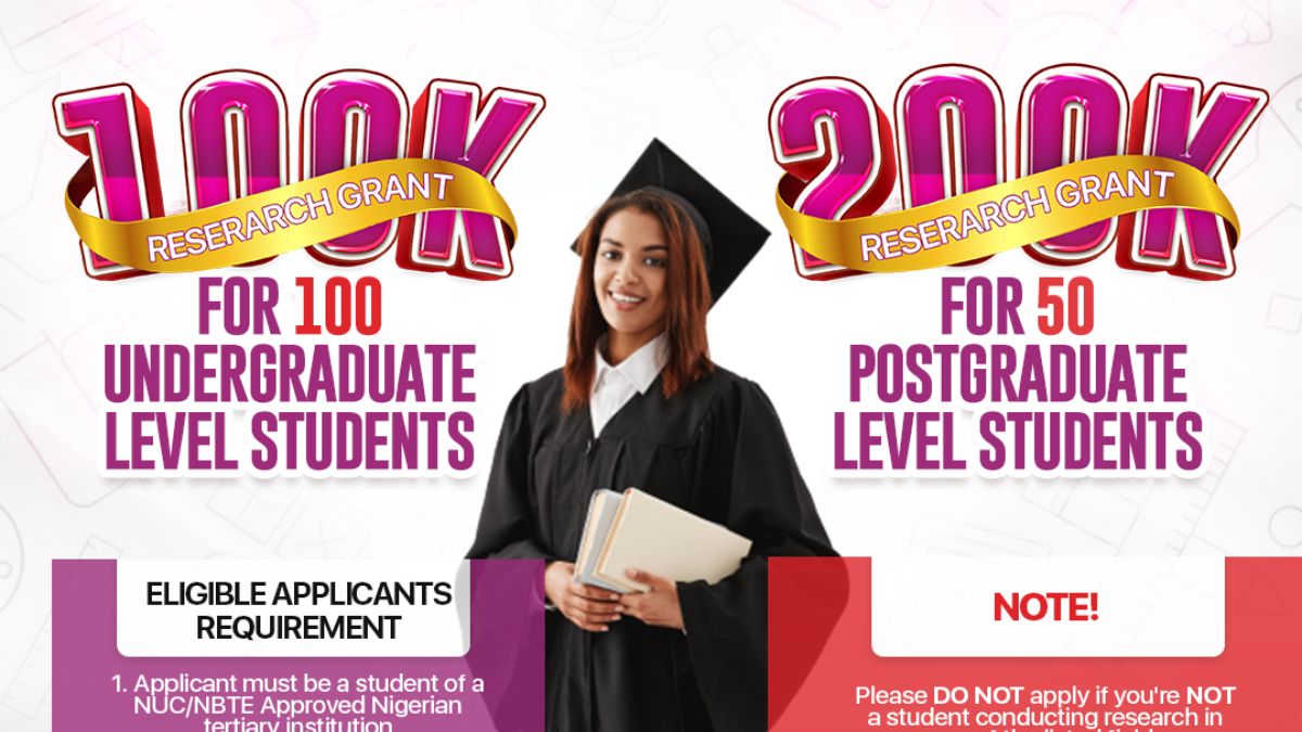  Grooming Centre University Grant 2026: Nigerian Students Can Apply for ₦20 Million Research Funding