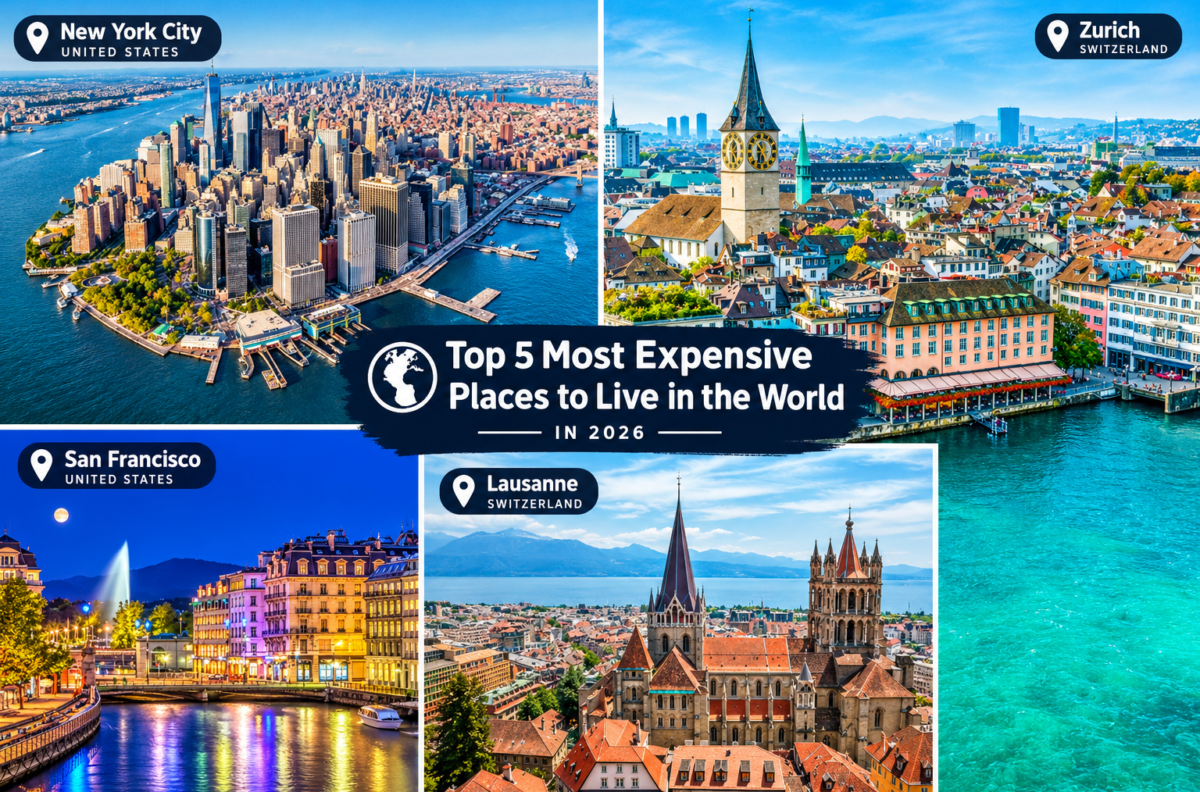  Top 5 most expensive places to live in the world in 2026