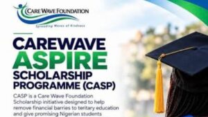 Carewave Aspire Scholarship 2026 offers Nigerian undergraduates ₦500,000 annually.