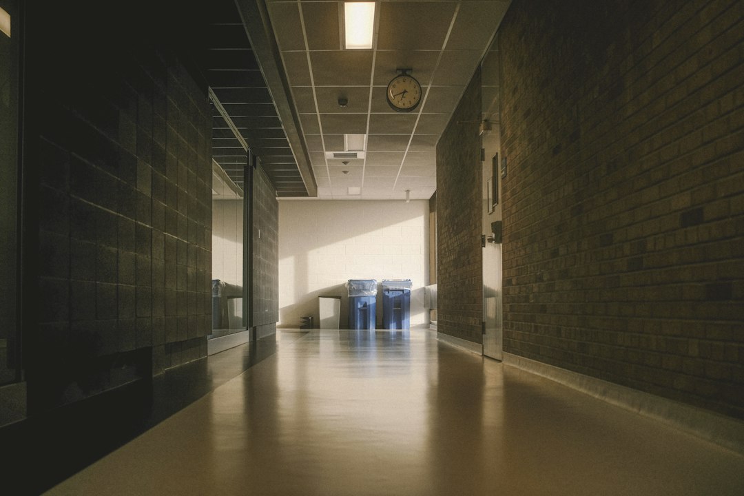 Illustrative empty school corridor; not one of the schools affected in Ogun.