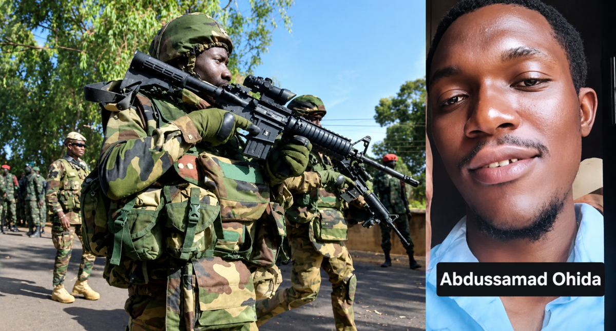AI enhanced image of the Nigerian army and ISWAP leader, Abdussamad Ohida